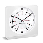 Jumbo 12 Inch Analog Wall Clock with Auto Backlight - White Case/White Dial
