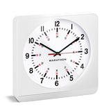 Jumbo 12 Inch Analog Wall Clock with Auto Backlight - White Case/White Dial image