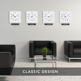 Jumbo 12 Inch Analog Wall Clock with Auto Backlight - White Case/White Dial image