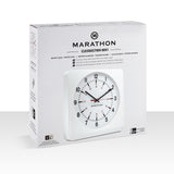 Jumbo 12 Inch Analog Wall Clock with Auto Backlight - White Case/White Dial image