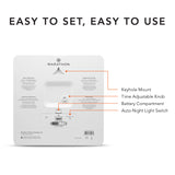 Jumbo 12 Inch Analog Wall Clock with Auto Backlight - White Case/White Dial image