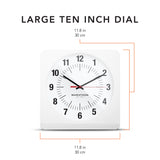 Studio Edition Jumbo 12 Inch Analog Wall Clock with Auto Backlight - White image