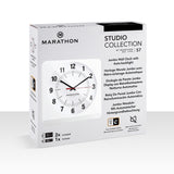 Studio Edition Jumbo 12 Inch Analog Wall Clock with Auto Backlight - White image
