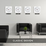 Studio Edition Jumbo 12 Inch Analog Wall Clock with Auto Backlight - White