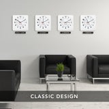 Studio Edition Jumbo 12 Inch Analog Wall Clock with Auto Backlight - White image