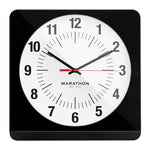 Studio Edition Jumbo 12 Inch Analog Wall Clock with Auto Backlight - Black