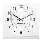 Studio Edition Jumbo 12 Inch Analog Wall Clock with Auto Backlight - White