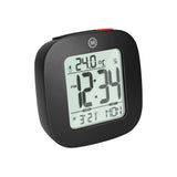 Compact Alarm Clock with Temperature and Date - Black image