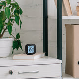Compact Alarm Clock with Temperature and Date - Black image
