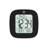 Compact Alarm Clock with Temperature and Date - Black image