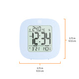 Reloj despertador compacto con temperatura y fecha image