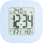Reloj despertador compacto con temperatura y fecha