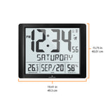 Super Jumbo Self-Setting Wall Clock with Full Date Display and 7 Time Zones