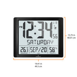 Super Jumbo Self-Setting Wall Clock with Full Date Display and 7 Time Zones image