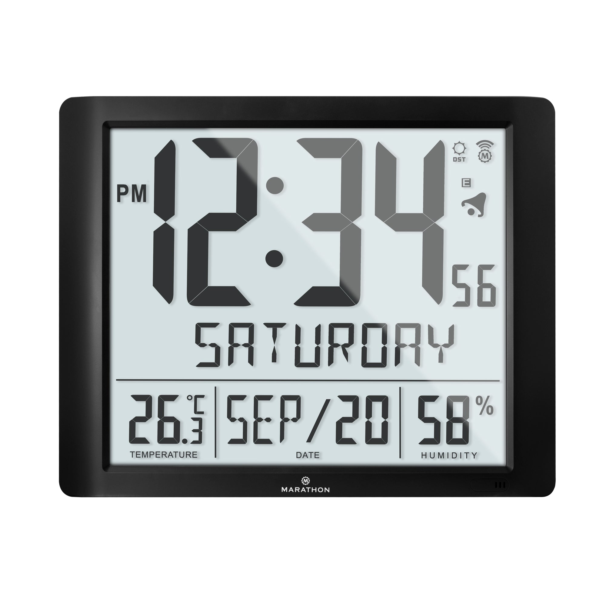 Super Jumbo Self-Setting Wall Clock with Full Date Display and 7 Time Zones image
