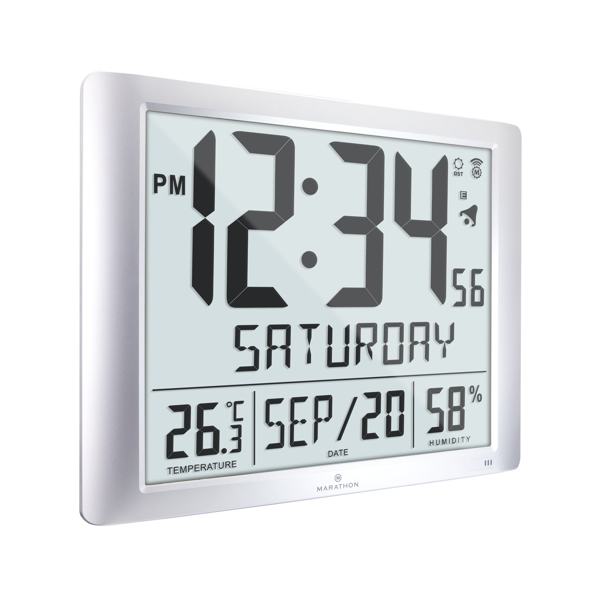 Super Jumbo Self-Setting Wall Clock with Full Date Display and 7 Time Zones