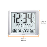 Super Jumbo Self-Setting Wall Clock with Full Date Display and 7 Time Zones image