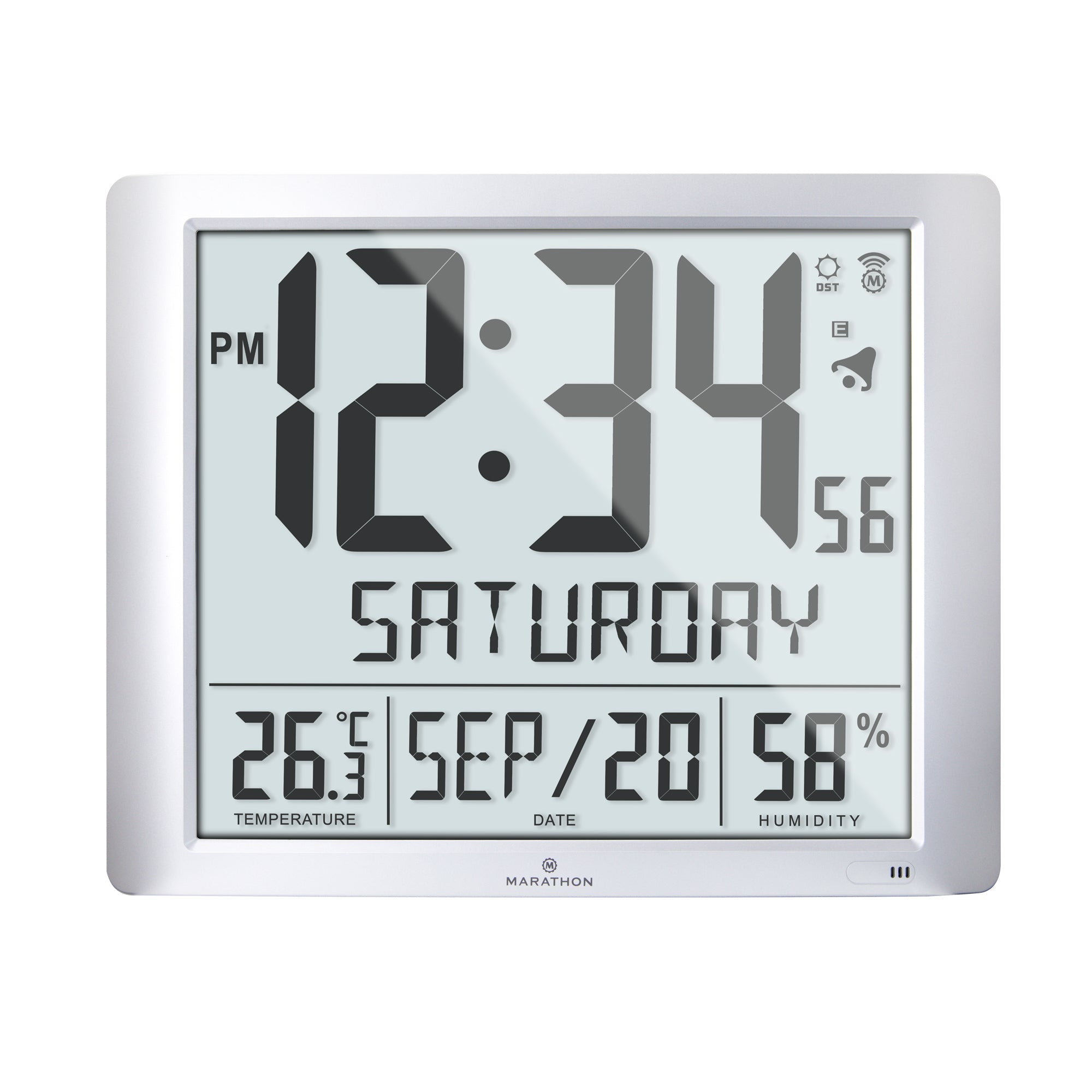 Super Jumbo Self-Setting Wall Clock with Full Date Display and 7 Time Zones