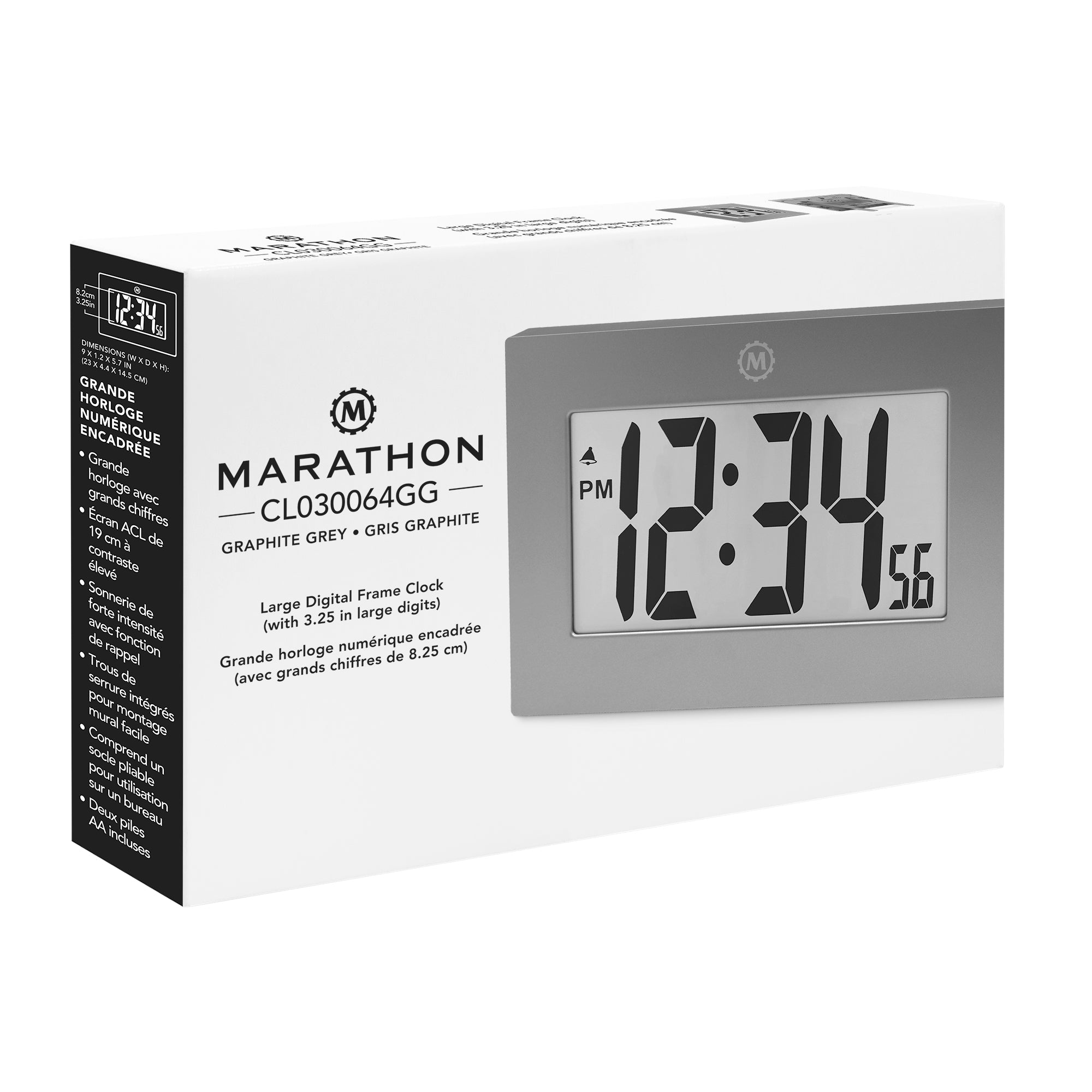 Reloj de pared digital con marco grande image