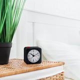 Mini Non-Ticking Analog Alarm Clock with Auto Backlight and Snooze Function image