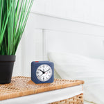 Mini Non-Ticking Analog Alarm Clock with Auto Backlight and Snooze Function