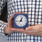 Mini Non-Ticking Analog Alarm Clock with Auto Backlight and Snooze Function