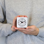Mini Non-Ticking Analog Alarm Clock with Auto Backlight and Snooze Function