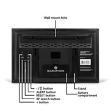 Self-Setting Full Calendar Clock with Extra Large Digits Indoor and Outdoor Temperature - Black image