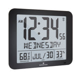 Slim Atomic Full Calendar Clock (Black) - Marathon Watch Company