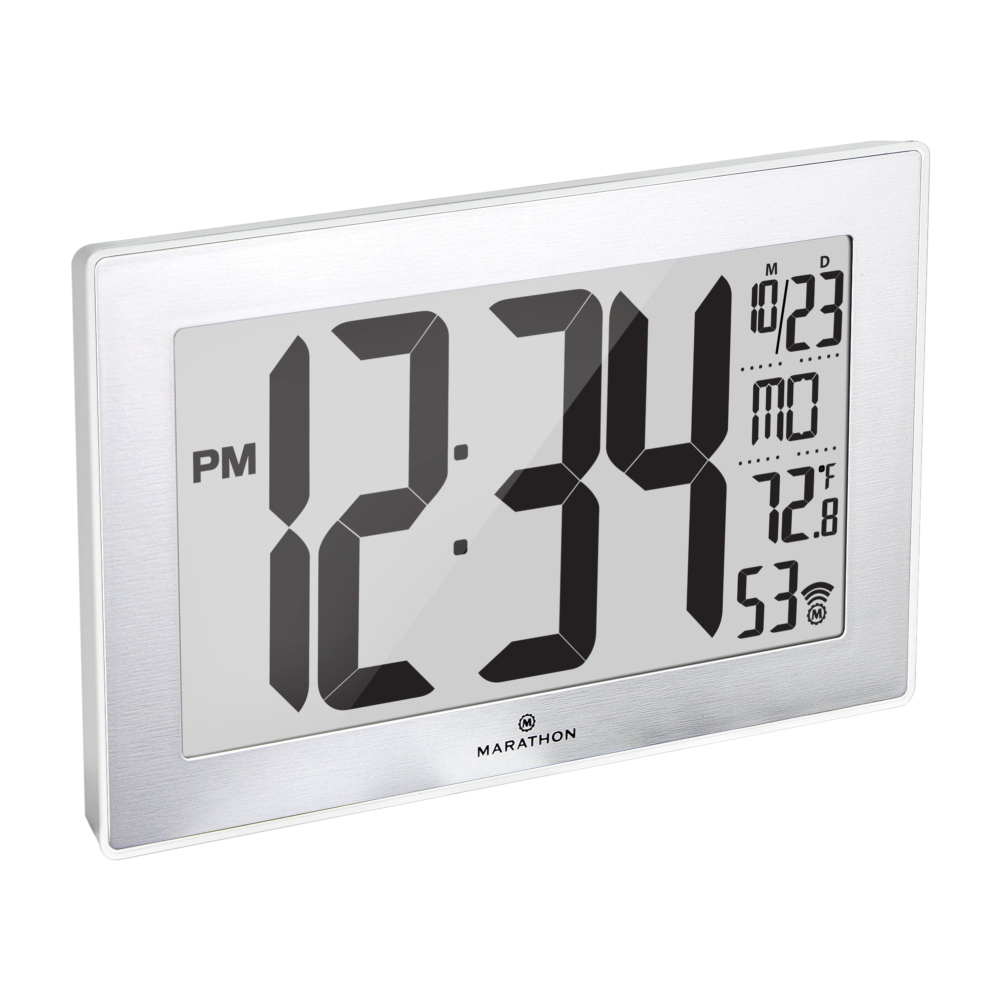 Atomique, à réglage automatique, à réglage automatique, horloge murale avec support et 8 fuseaux horaires image