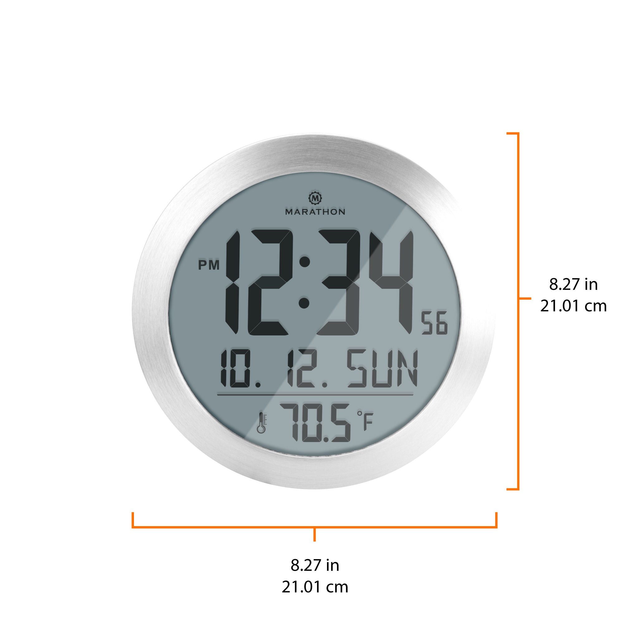 Reloj Digital Pared Luz Led Hora Fecha Temperatura 47x23cm -  MercadoVidaBuenas