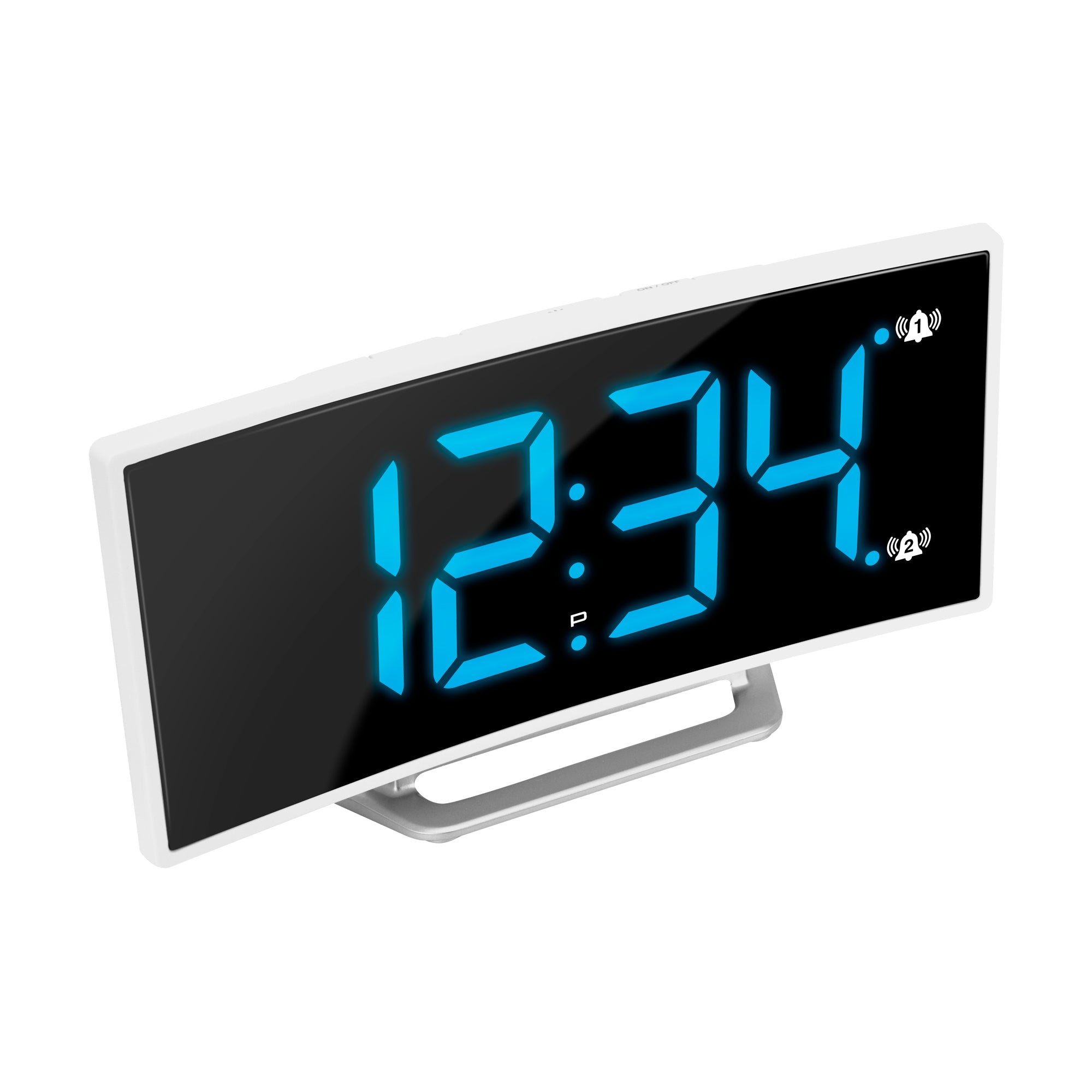Hotel Collection - Curved Display LED Clock with Dual Alarm Hotel Collection - Curved Display LED Clock with Dual Alarm