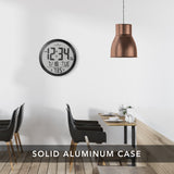 15 Inch Round Digital Wall Clock - Black image