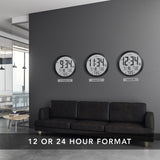 15 Inch Round Digital Wall Clock - Black image