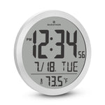 15 Inch Round Digital Wall Clock - Stainless Steel