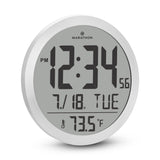 15 Inch Round Digital Wall Clock - Stainless Steel image