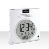 15 Inch Round Digital Wall Clock - Stainless Steel image