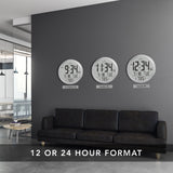 15 Inch Round Digital Wall Clock - Stainless Steel image