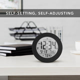 3.5 Inch Round Self-Setting Alarm Clock with Push-Button Backlight image