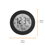 3.5 Inch Round Self-Setting Alarm Clock with Push-Button Backlight