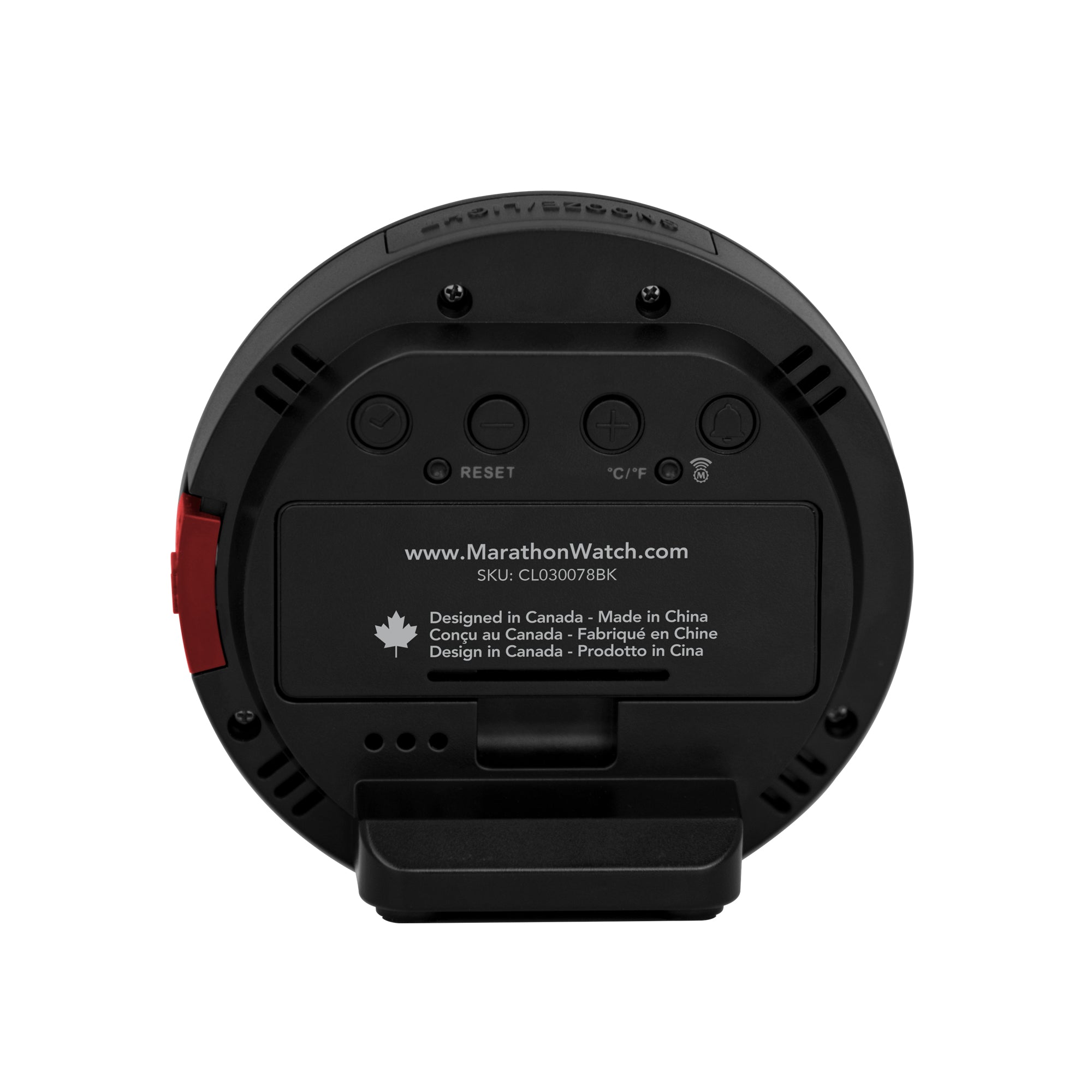 3.5 Inch Round Self-Setting Alarm Clock with Push-Button Backlight