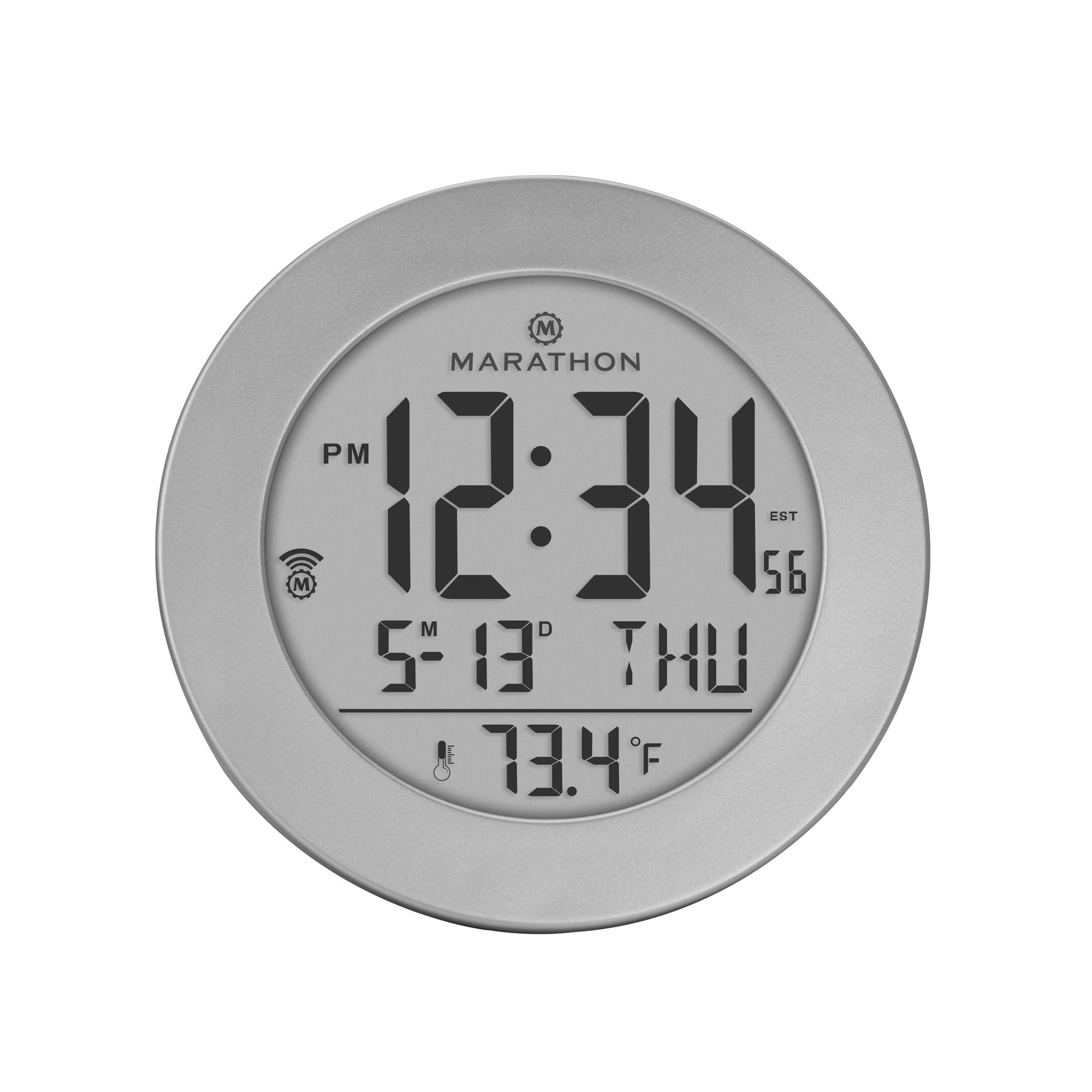 3.5 Inch Round Self-Setting Alarm Clock with Push-Button Backlight