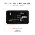 Reloj de proyección con pantalla grande y retroiluminación