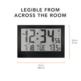 Jumbo Self-Setting Wall Clock with Auto Backlight and Power Adapter image