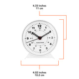 Alarm Clock with Mechanical Wind Up - White image