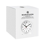 Alarm Clock with Mechanical Wind Up - White