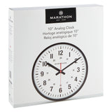 10 Inch Silent Continuous-Sweep Analog Wall Clock - Black image