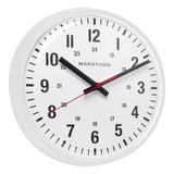 10 Inch Silent Continuous-Sweep Analog Wall Clock - White image
