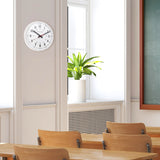 10 Inch Silent Continuous-Sweep Analog Wall Clock - White image