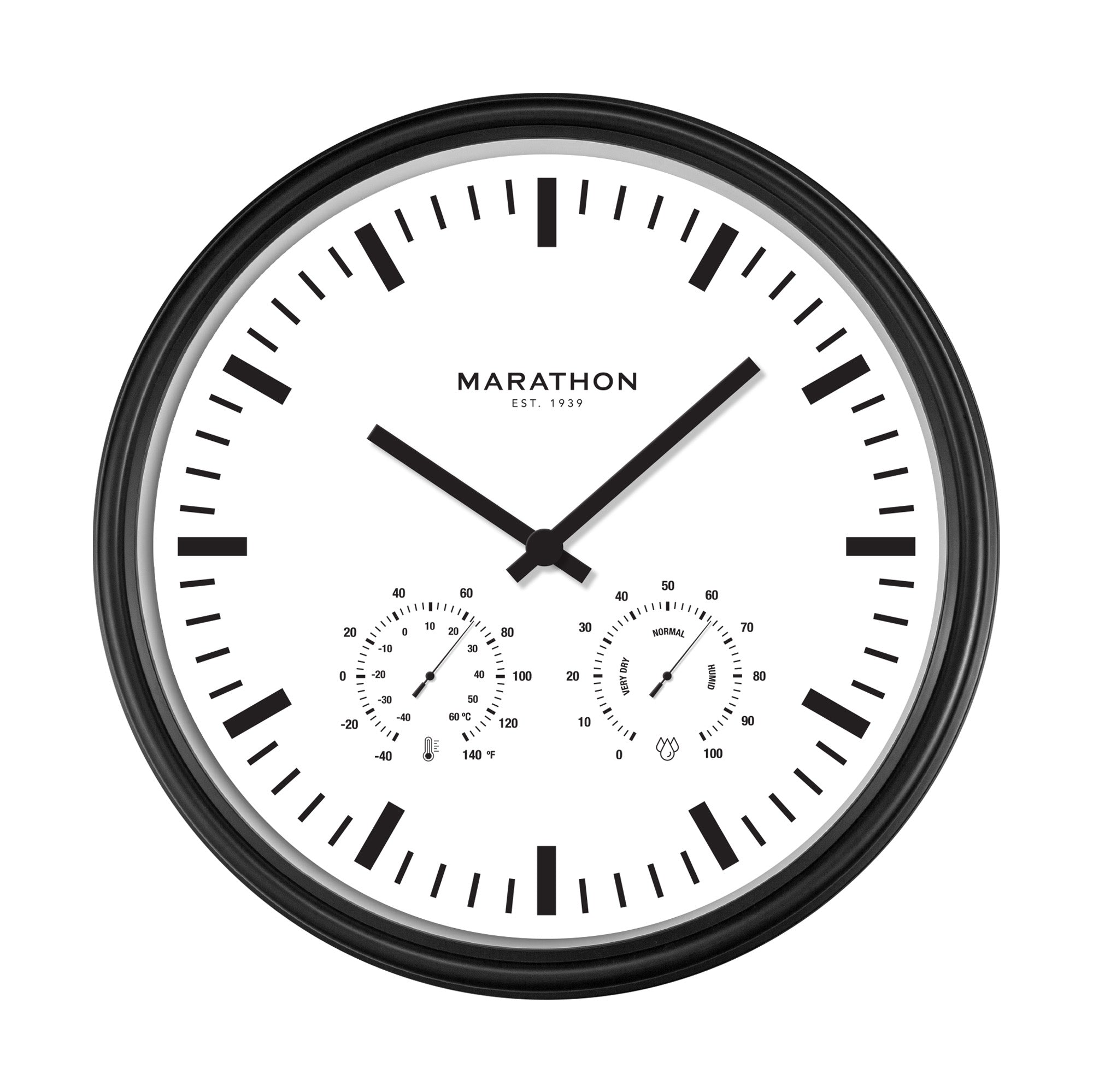 Jumbo 20 Inch Indoor/Outdoor Clock with Temperature and Humidity image